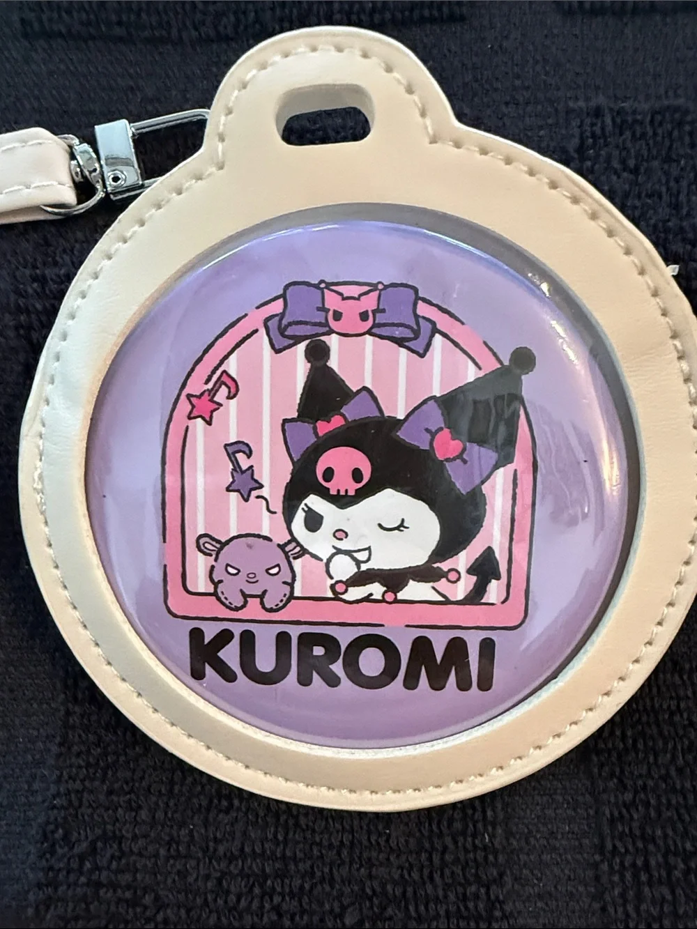 Sanrio Kuromi Cream and Lavender Card Holder